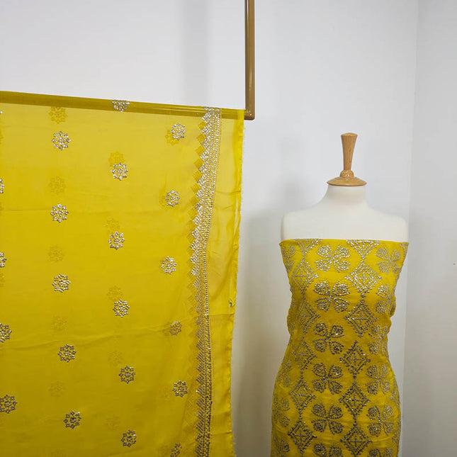 Fancy Embroidered Sitara Work Chiffon  2 pc Unstitched