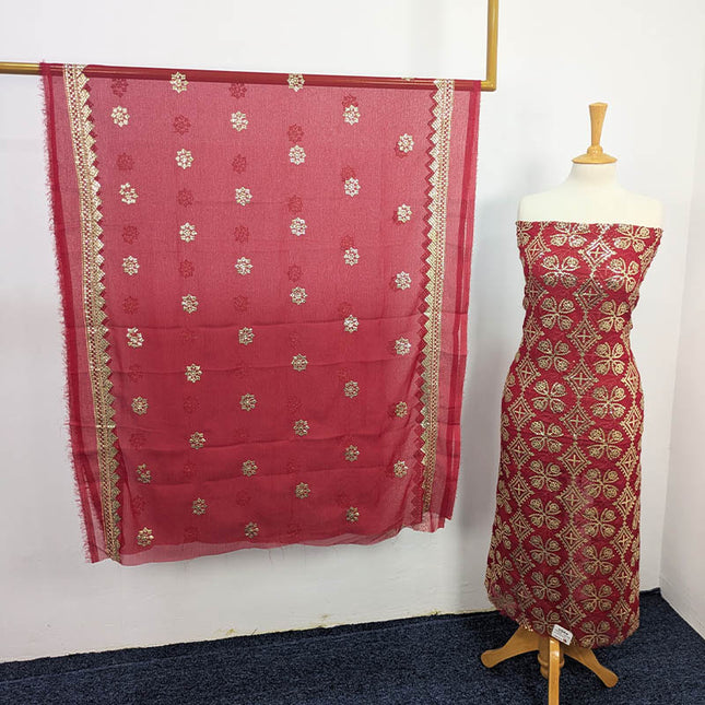 Fancy Embroidered Sitara Work Chiffon  2 pc Unstitched