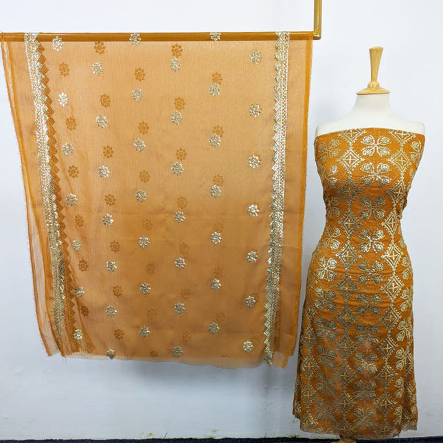 Fancy Chiffon with Full Jaal Sitara Work 2PC Unstitched