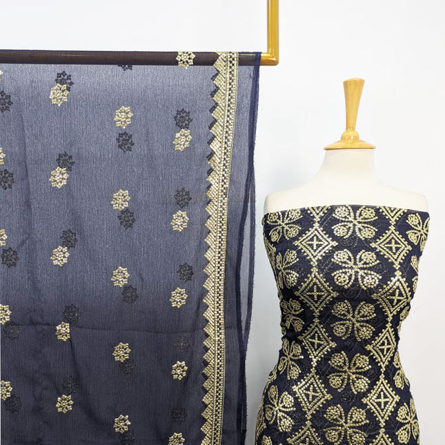 Fancy Chiffon with Full Jaal Sitara Work 2PC Unstitched