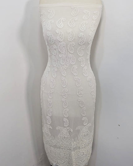 Luxury Pure China Crinkle with Chikankari Work Frock 2PC (Dyeable)