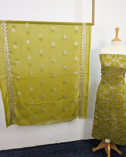Fancy Embroidered Sitara Work Chiffon  2 PC Unstitched
