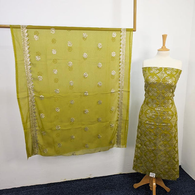 Fancy Embroidered Sitara Work Chiffon  2 PC Unstitched
