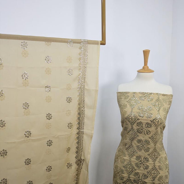 Fancy Embroidered Sitara Work Chiffon  2 pc Unstitched