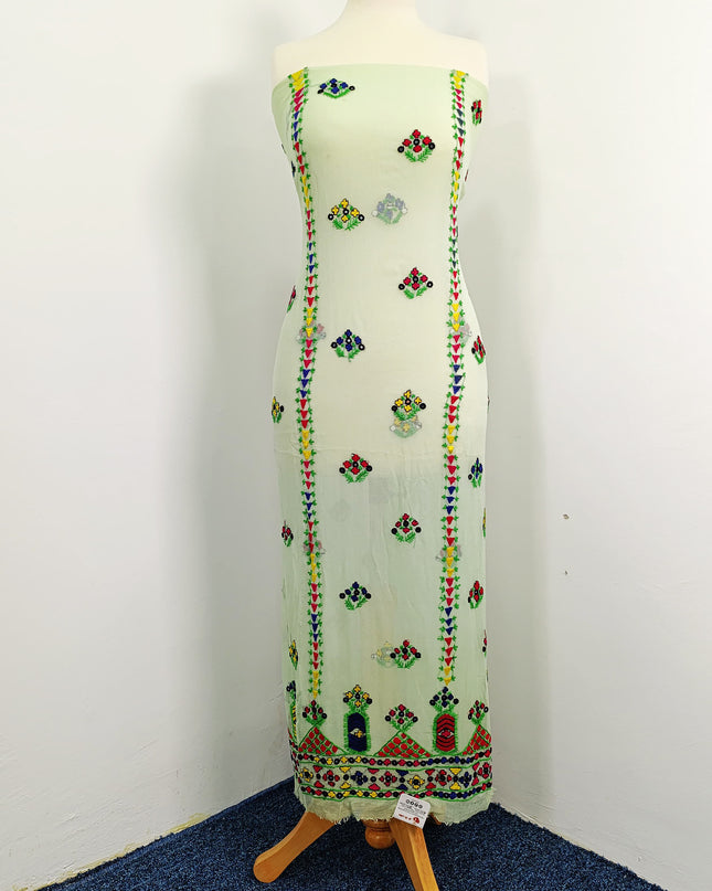Embroidered China Crinkle with Gullasitta work