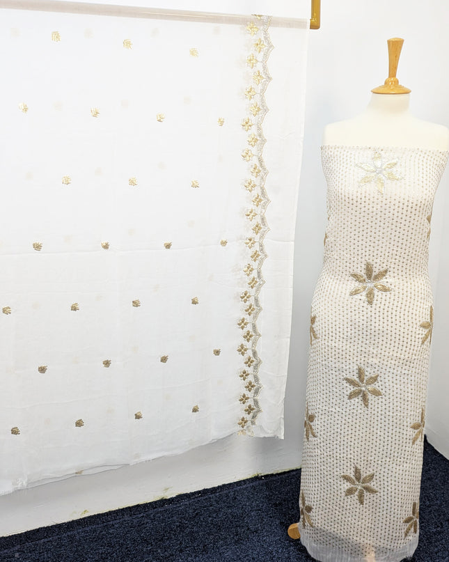 Fancy Chiffon with Embroidered Sitara  Work