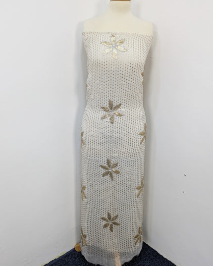 Fancy Chiffon with Embroidered Sitara  Work