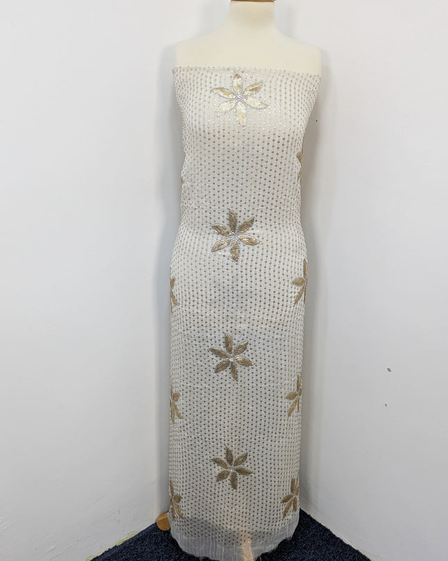 Fancy Chiffon with Embroidered Sitara  Work