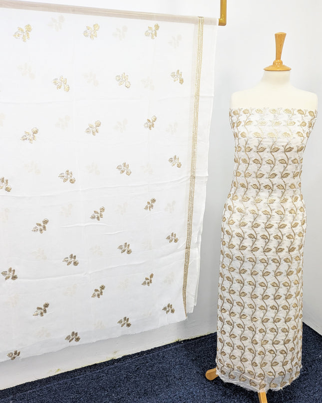 Fancy Chiffon with Embroidered Sitara  Work