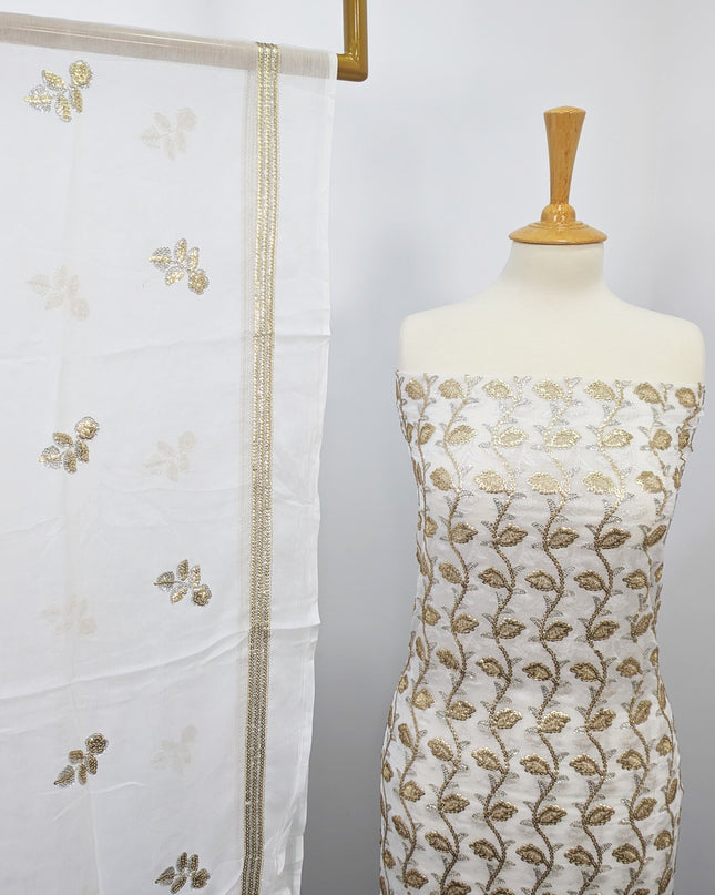 Fancy Chiffon with Embroidered Sitara  Work
