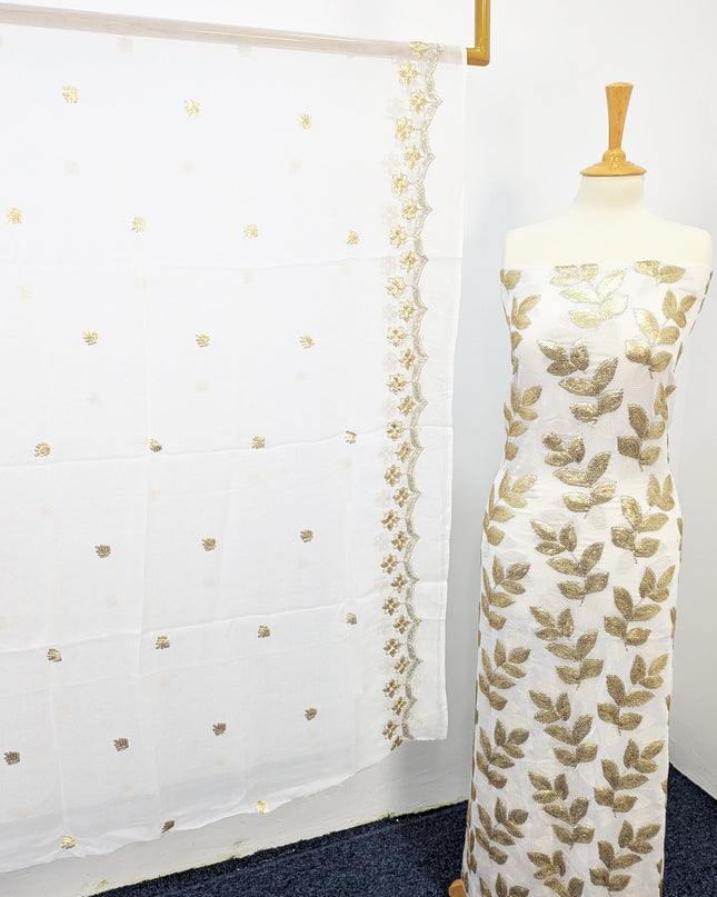 Fancy Chiffon with Embroidered Sitara  Work