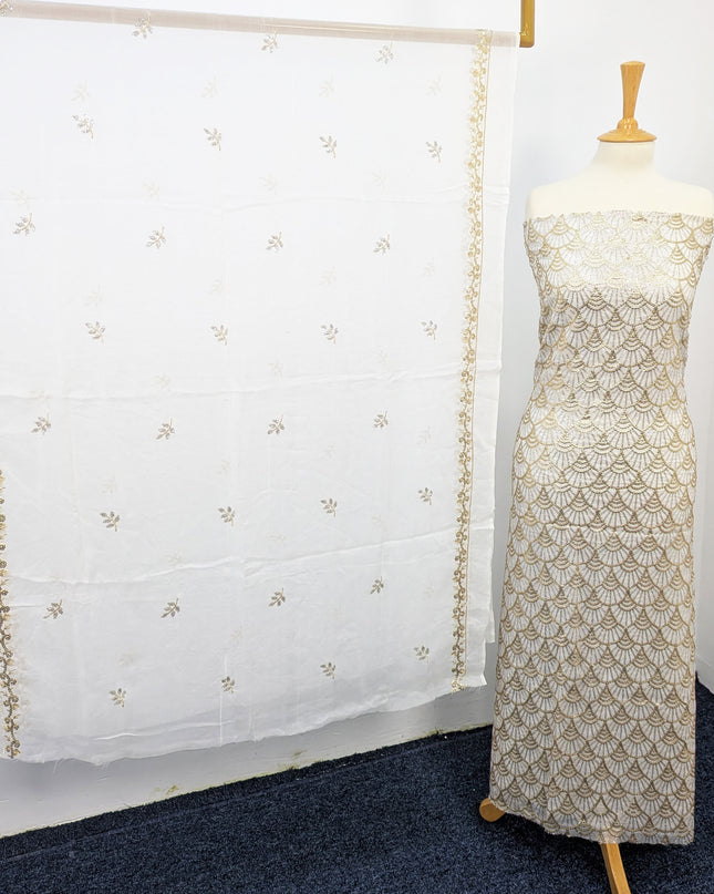 Fancy Chiffon with Embroidered Sitara  Work