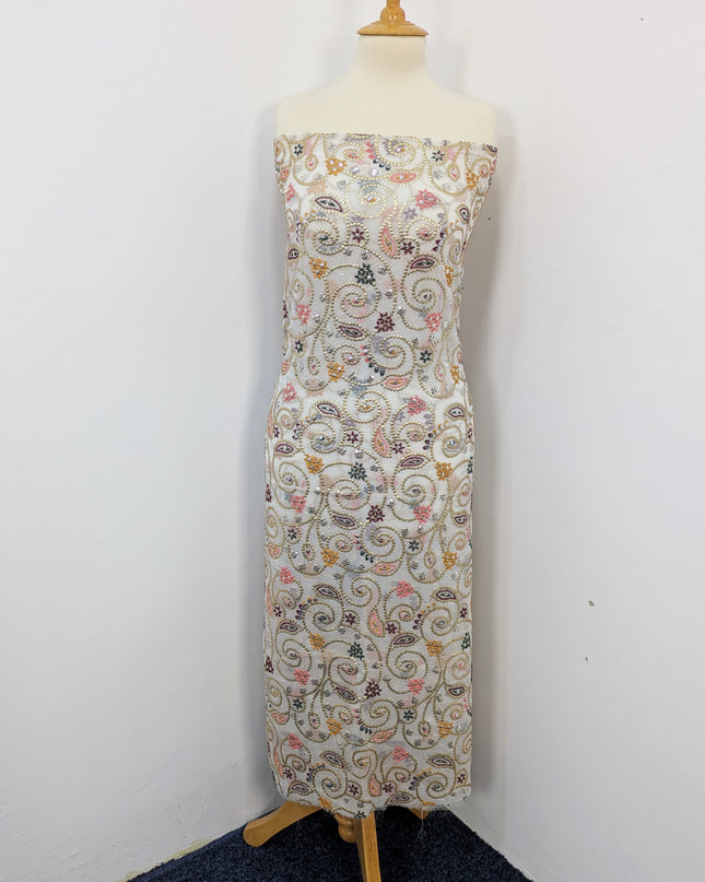 Fancy Chiffon with Embroidered Multi Tara Work