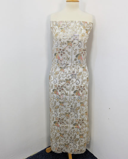 Fancy Chiffon with Embroidered Multi Tara Work