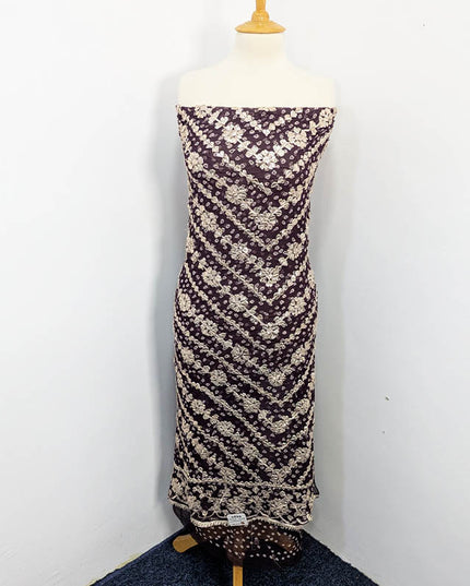 Handmade Pure Crinkle Chiffon Gotta Work With Chunri (Tie & Dye) Dupatta
