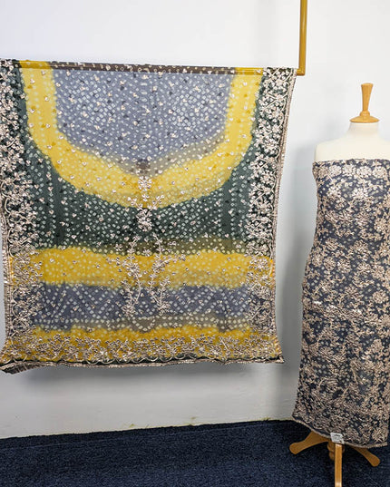 Handmade Pure Crinkle Chiffon Gotta Work With Chunri (Tie & Dye) Dupatta
