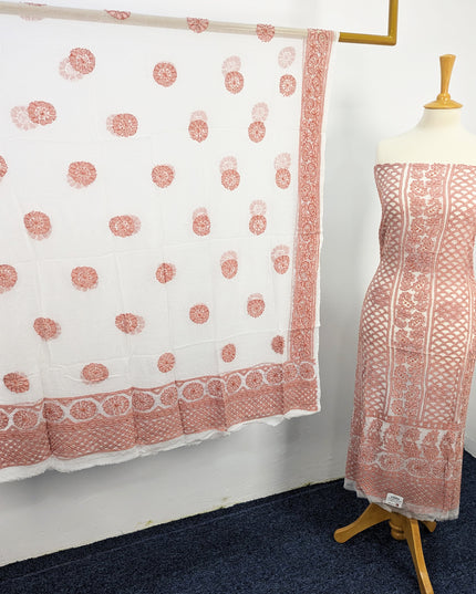 China Crinkle  Embroidered and  Shadow work
