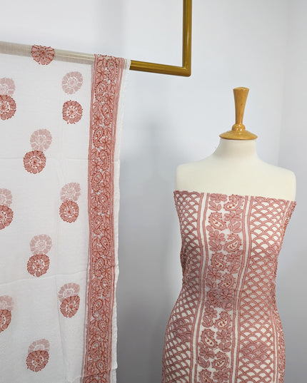 China Crinkle  Embroidered and  Shadow work