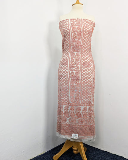 China Crinkle  Embroidered and  Shadow work