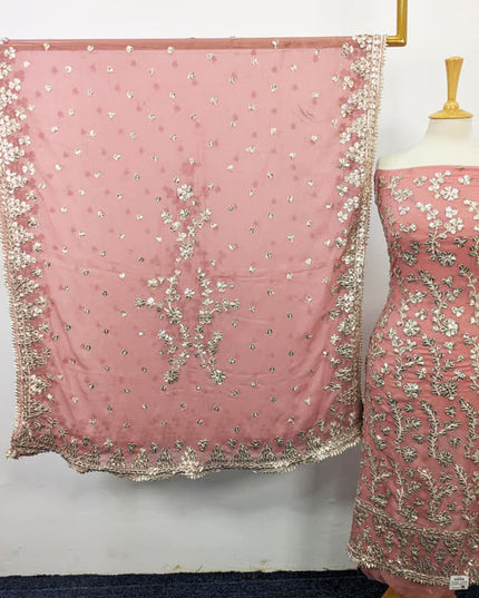 Fancy Chiffon with Handmade Gotta Work 2PC Unstitched