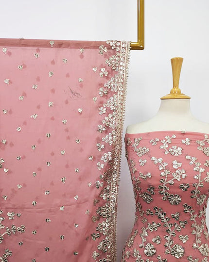 Fancy Chiffon with Handmade Gotta Work 2PC Unstitched