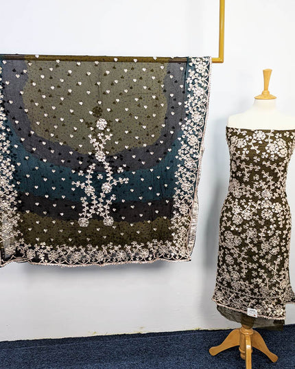 Handmade Pure Crinkle Chiffon Gotta Work With Chunri (Tie & Dye) Dupatta