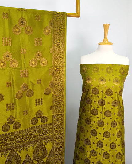 Embroidered Indian Silk with  Jacquard  Work