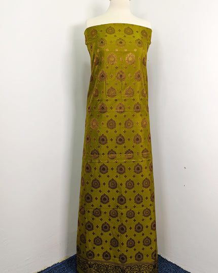 Embroidered Indian Silk with  Jacquard  Work