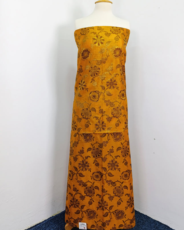 Embroidered Indian Silk with  Jacquard  Work