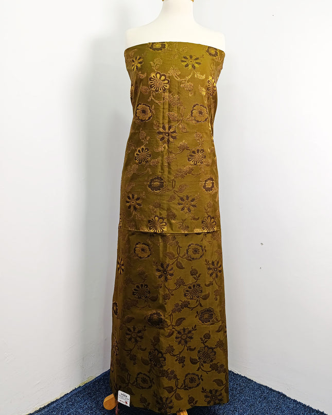 Embroidered Indian Silk with  Jacquard  Work