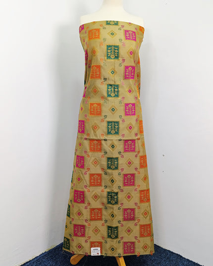Embroidered Indian Silk with  Jacquard  Work