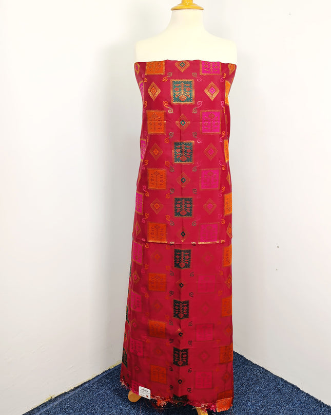 Embroidered Indian Silk with  Jacquard  Work