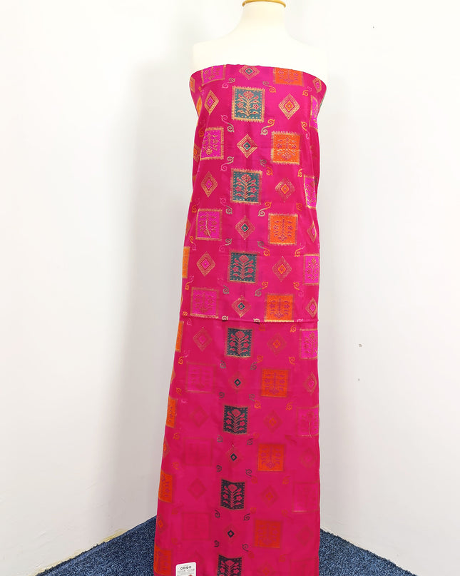 Embroidered Indian Silk with  Jacquard  Work