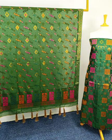 Embroidered Indian Silk with  Jacquard  Work