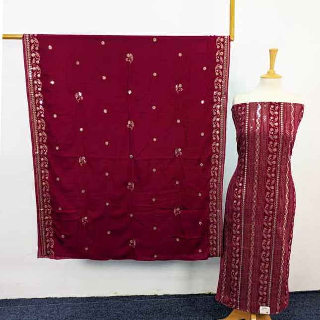 Premium Embroidered Velvet 3PC Unstitched