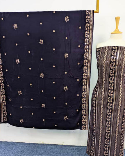 Premium Embroidered Velvet 3PC Unstitched