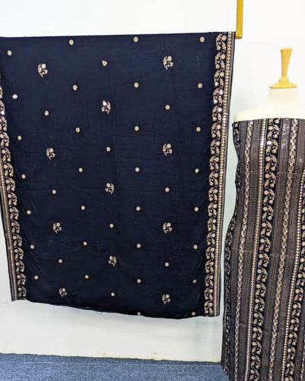 Premium Embroidered Velvet 3PC Unstitched