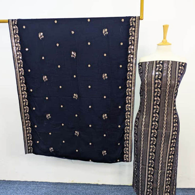 Premium Embroidered Velvet 3PC Unstitched