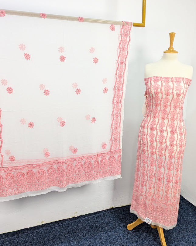 China Crinkle Embroidered & Shadow work