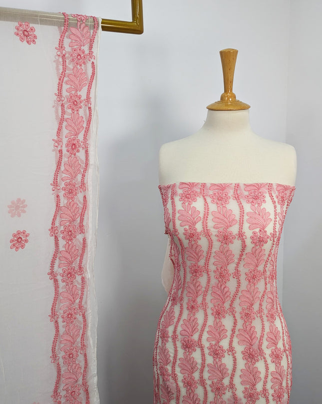 China Crinkle Embroidered & Shadow work