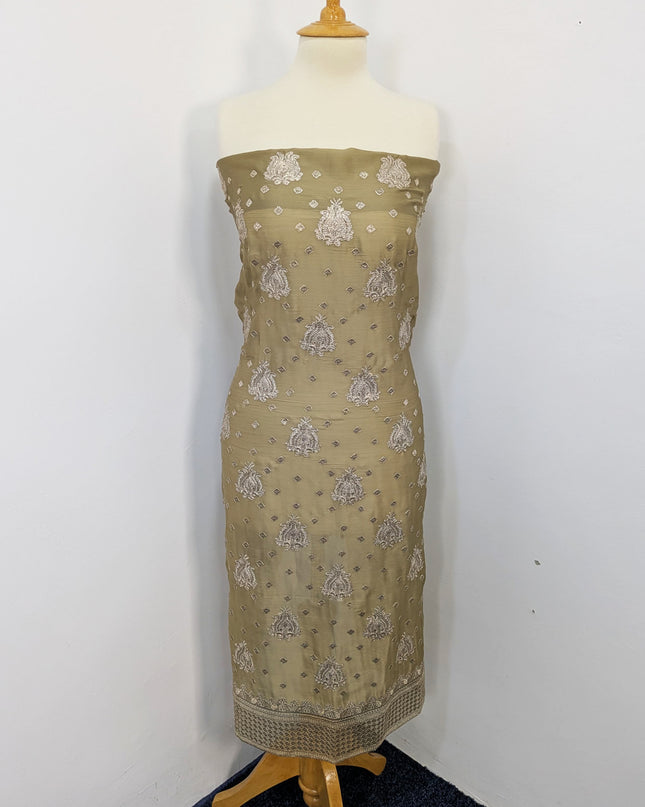 Shamooz Silk With Embroidered Tilla Work