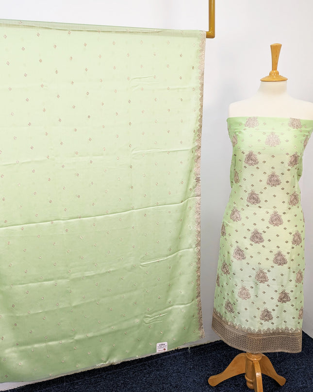 Shamooz Silk With Embroidered Tilla Work