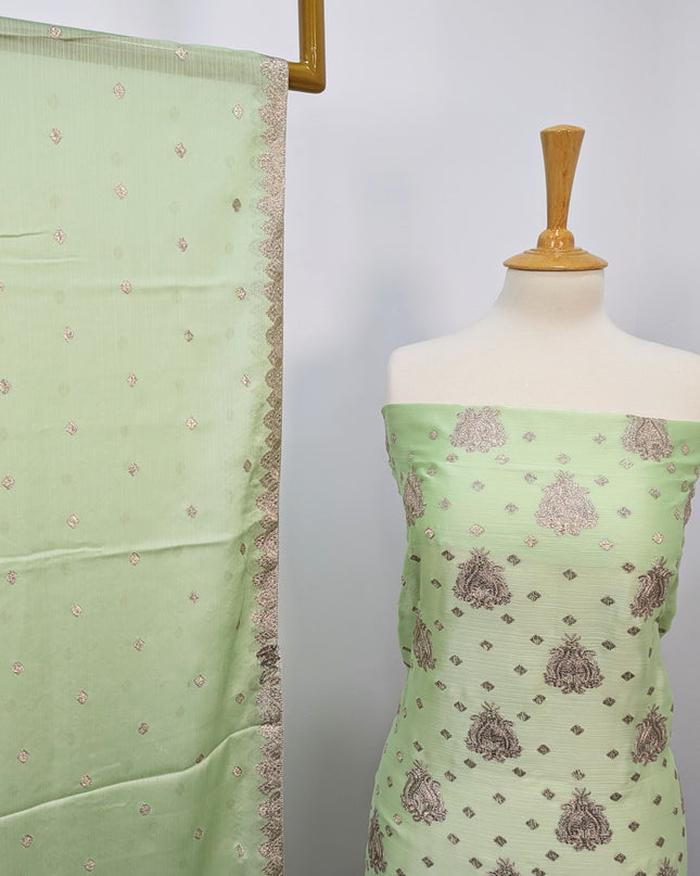 Shamooz Silk With Embroidered Tilla Work