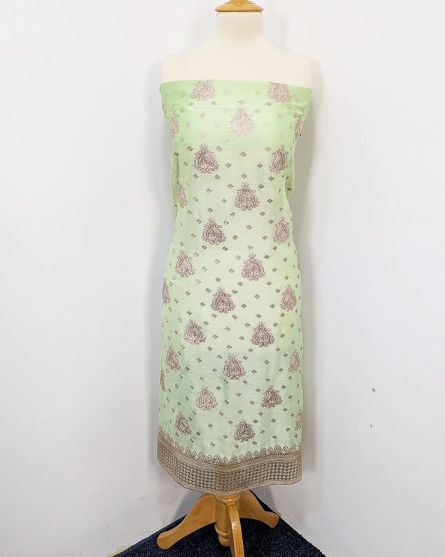 Shamooz Silk With Embroidered Tilla Work