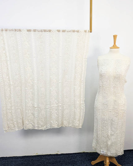 Handmade Dyeable Tarkashi Shadow Work 2pc Unstitched