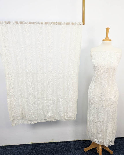 Handmade Dyeable Tarkashi Shadow Work 2pc Unstitched