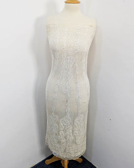 Handmade Shadow Work Frock Dyeable 2 pc Unstitched