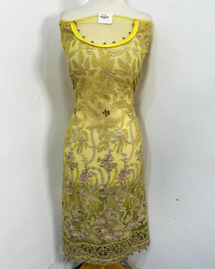 Fancy Semi-Stitched Embroidered Net Shirt with Dupatta 3PC Unstitched