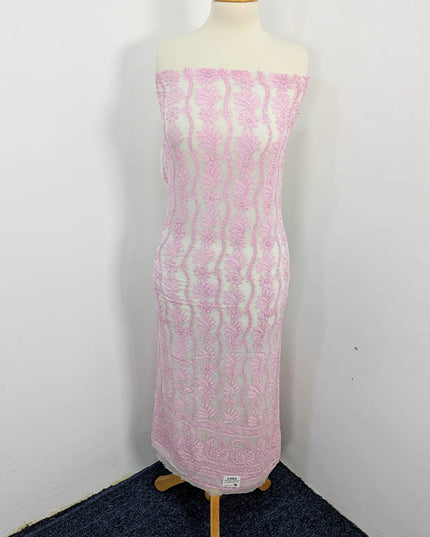 Handmade Pure China Crinkle With Chikankari Shadow Work  2 pc