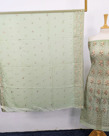 Embroidered Chiffon With Chikankari Full Jaal Work 2PC Unstitched